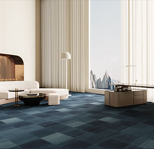 抽象线蓝圈现代商业地毯砖
