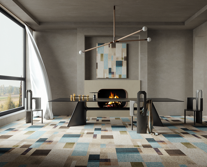 蒙德兰蓝环现代酒店地毯瓷砖