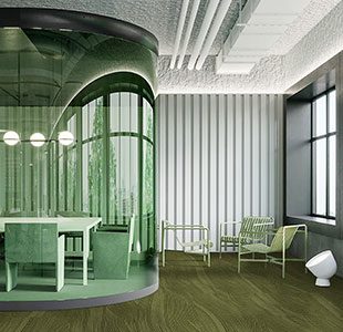 MINERA ANDES浅绿色环形现代办公室地毯瓷砖