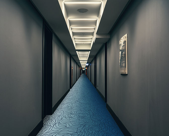 蓝色现代酒店地毯