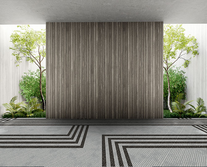 灰色条纹走廊地毯