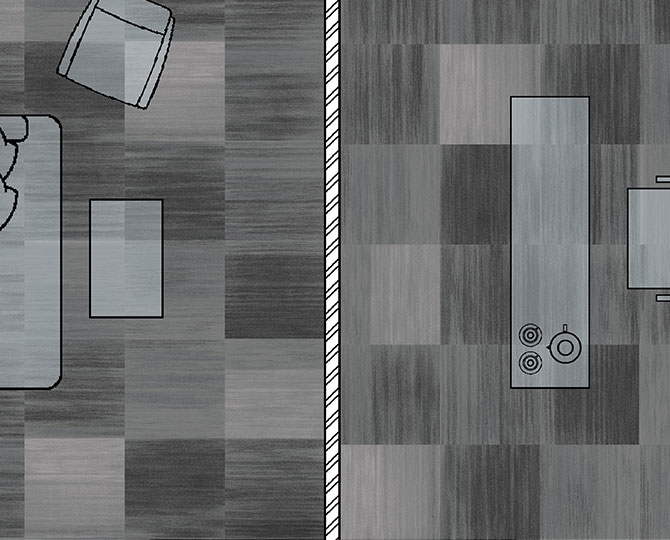 抽象线灰圈现代商业地毯砖