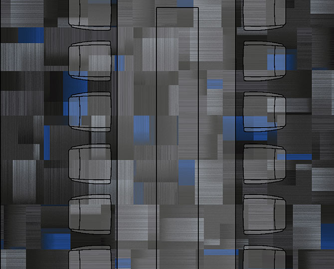 伊兰特广场蓝圈现代办公地毯瓷砖