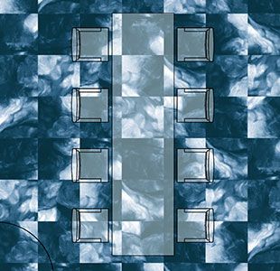 短暂的蓝圈现代商业地毯砖