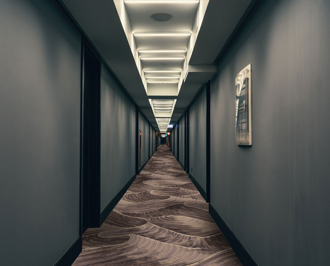 棕色切割现代酒店地毯200x610