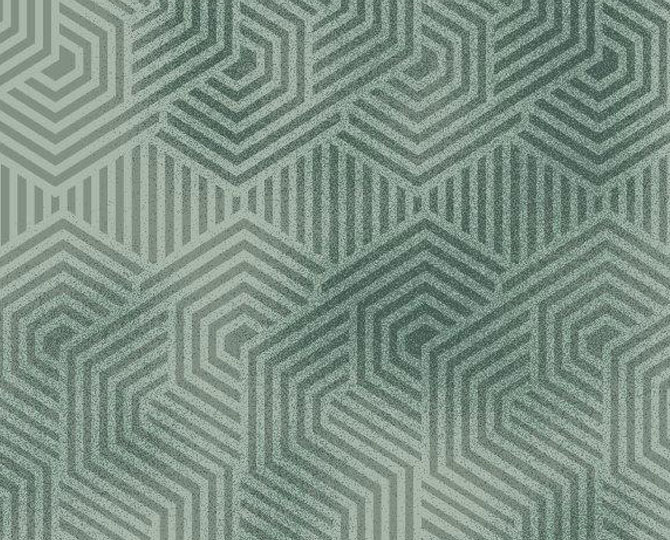 绿色切割当代酒店地毯160X253