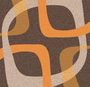 橙色切割现代住宅地毯