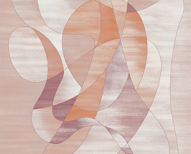 粉色现代抽象地毯