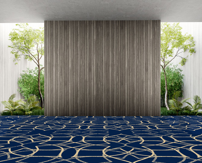 深蓝色传统祈祷室地毯
